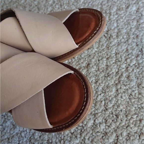 Matisse Blush all Leather Wedge Sandal size 6M - Picture 8 of 12